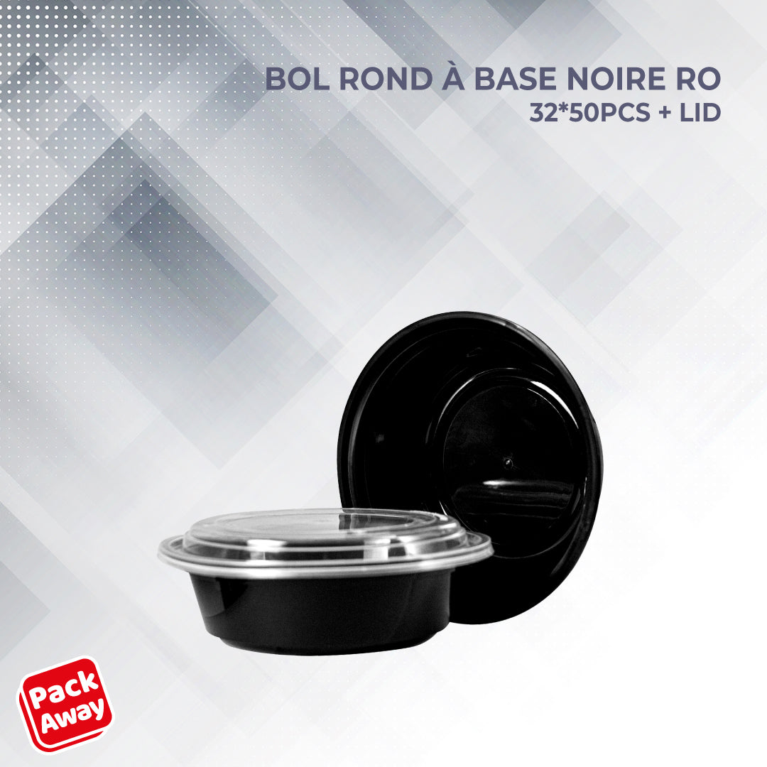 Bol Rond à base noire RO 32*50PSC